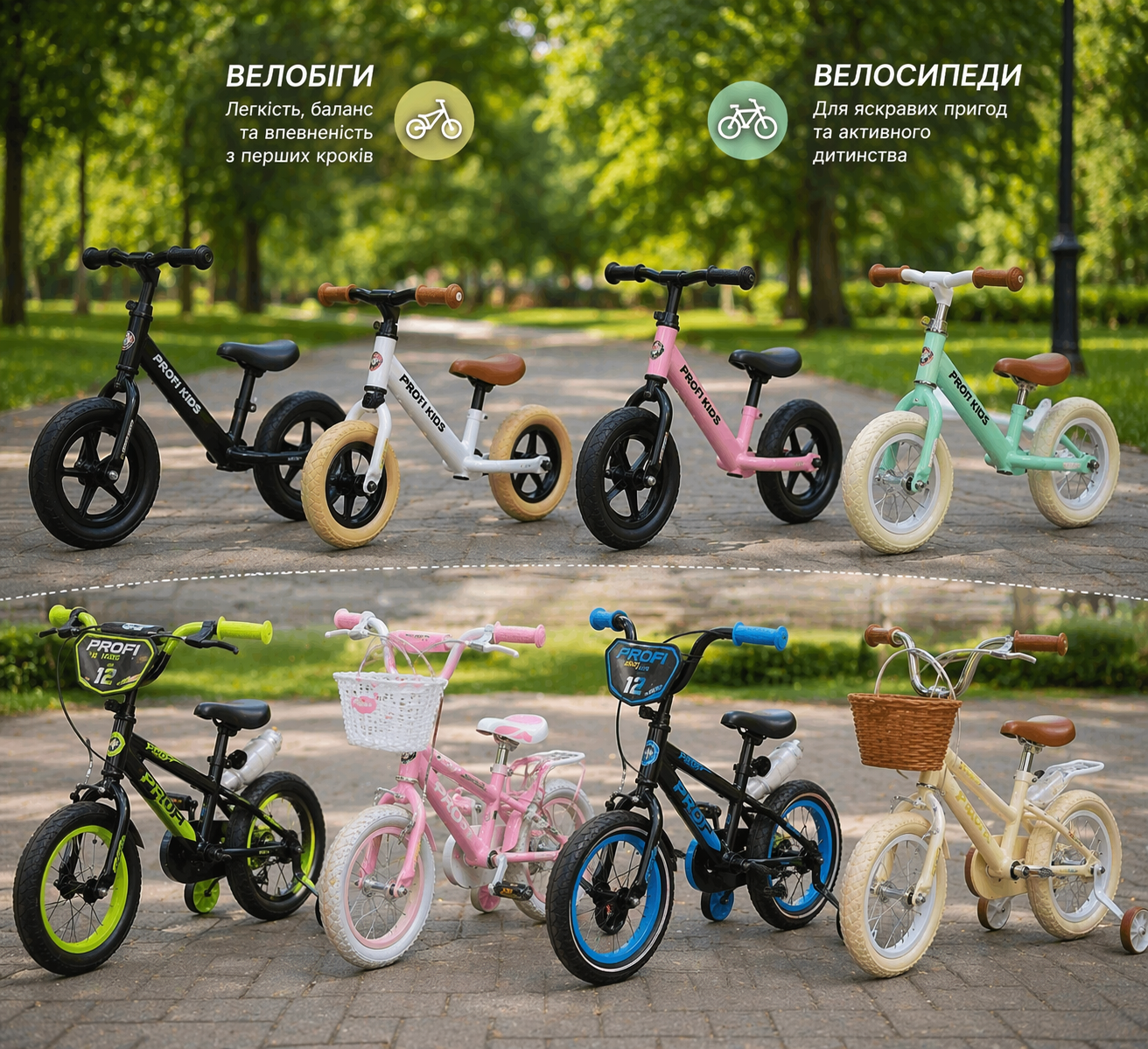 Велобіги та велосипеди