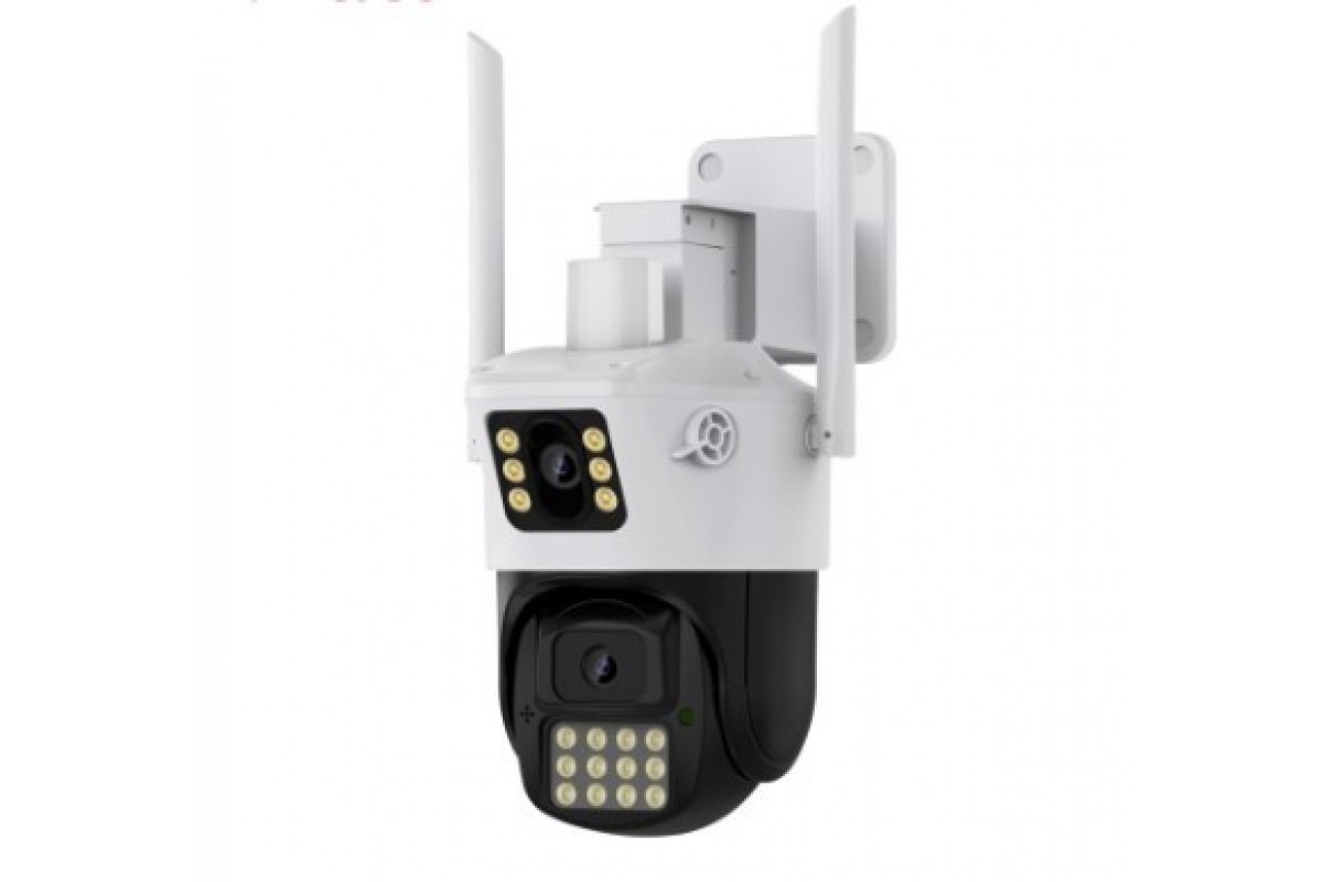 Вулична PTZ Wi-Fi камера відеоспостереження A23 (3MP+3MP, iCSee, 2 об'єктиви)