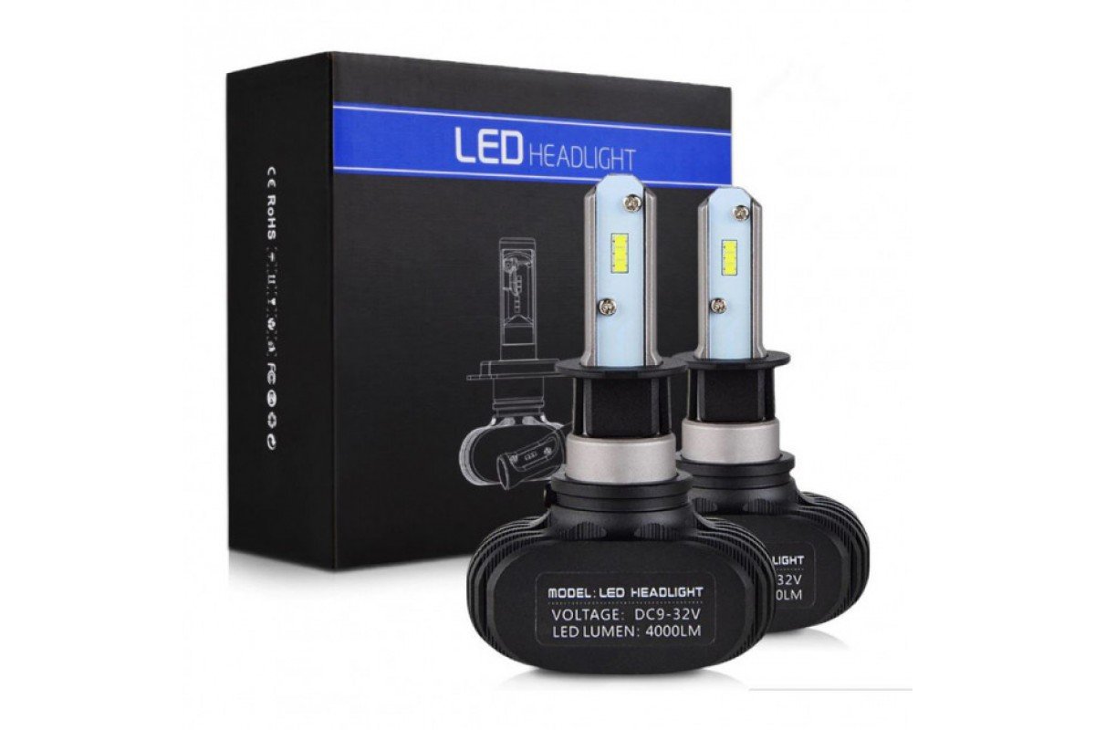 Автомобільні LED лампи S1 H7 — Яскраве біле світло та пасивне охолодження