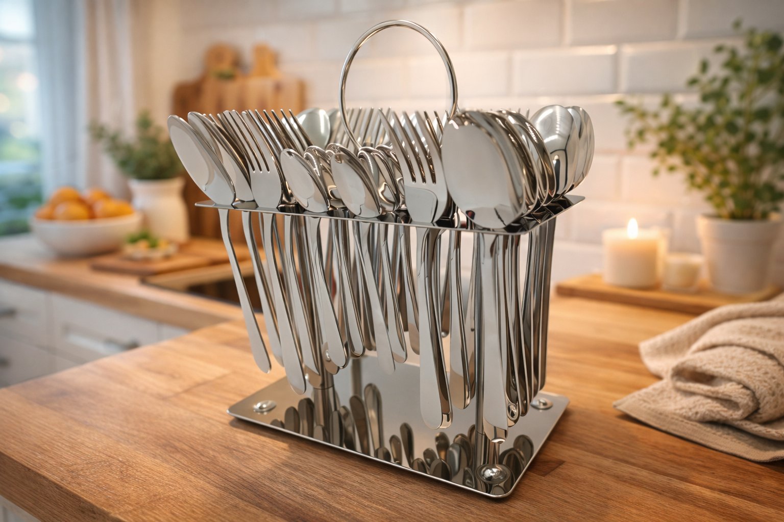 Набір столових приборів Cutlery Set CD-04 (36 предметів) — Бездоганний дзеркальний хром
