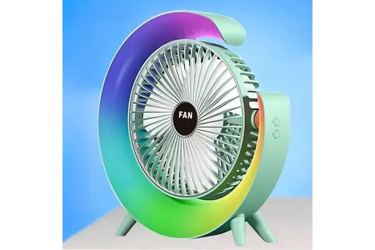 Вентилятор портативний Mini Fan (VU-03/F2) — Стиль, Світло та Прохолода
