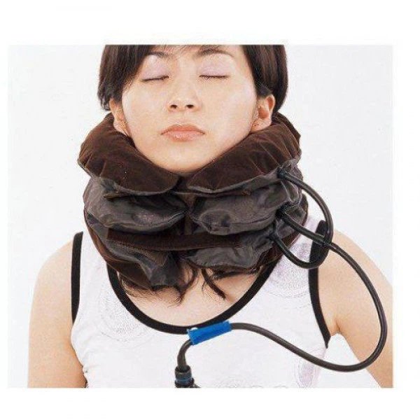 Надувна подушка для шиї Tractors for Cervical Spine (Коричнева) — Ваш захист від остеохондрозу та втоми