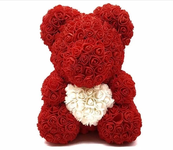 Подарунковий Ведмедик Love 3D (40 см) — Символ вашої ніжності та кохання,Червоний