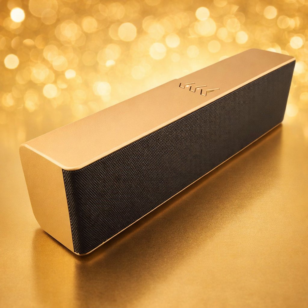 Міні-динамік Bluetooth ML-53U — Компактність, потужність та автономність,Срібно-золотиста