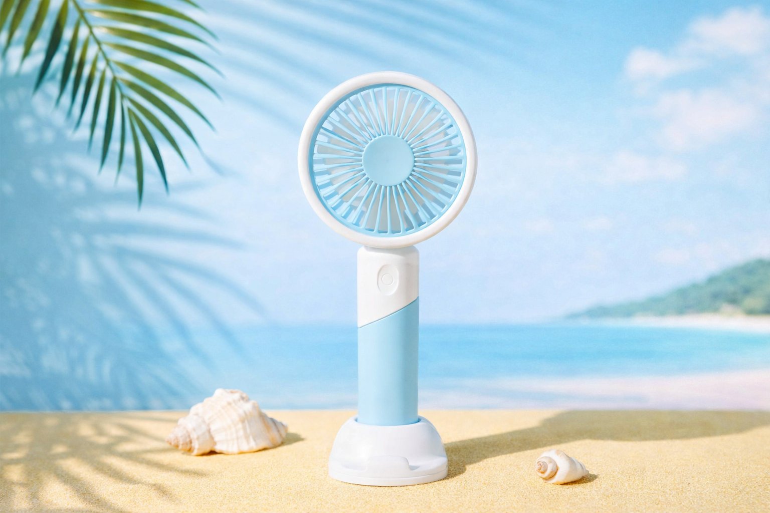 ПОРТАТИВНИЙ МІНІ-ВЕНТИЛЯТОР PORTABLE FAN 6+,Блакитний