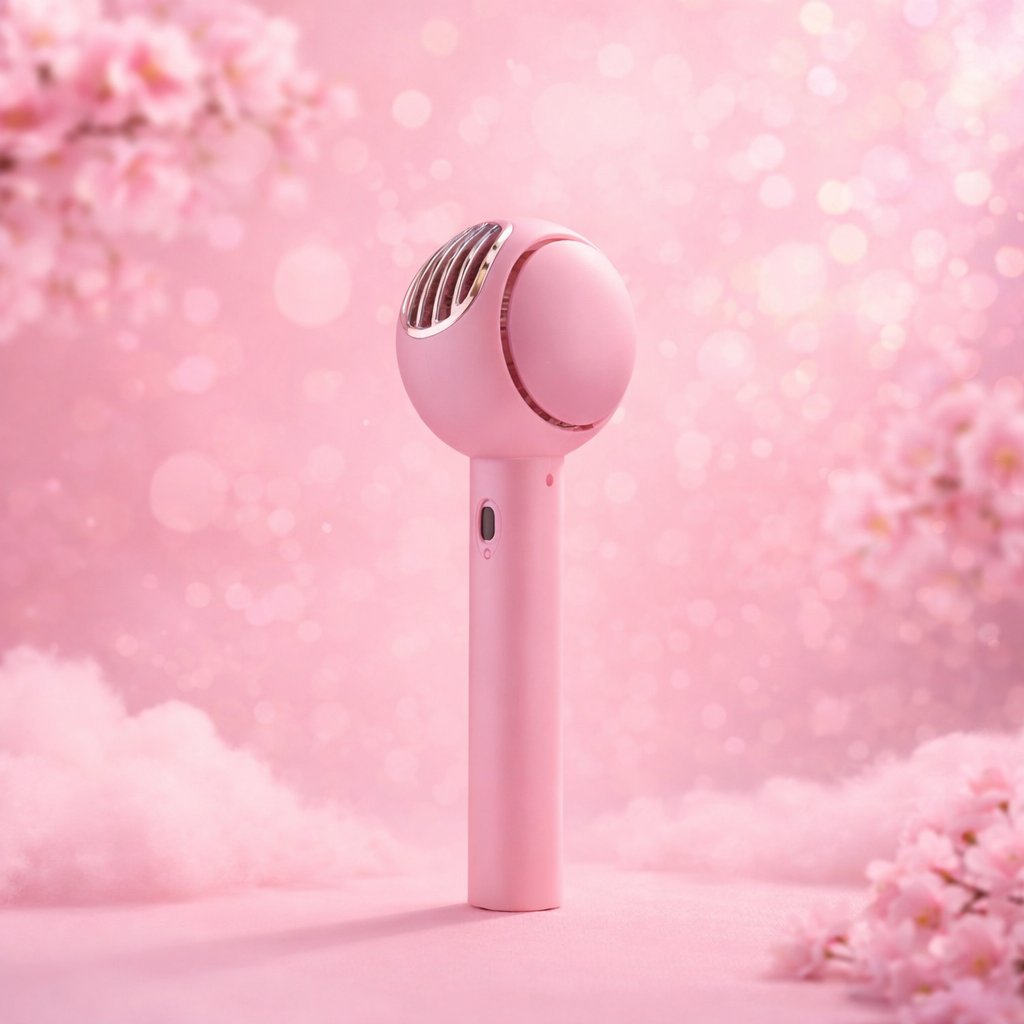 ПОРТАТИВНИЙ МІНІ-ВЕНТИЛЯТОР HANDHELD SMALL FAN (F)ASHION,Рожевий