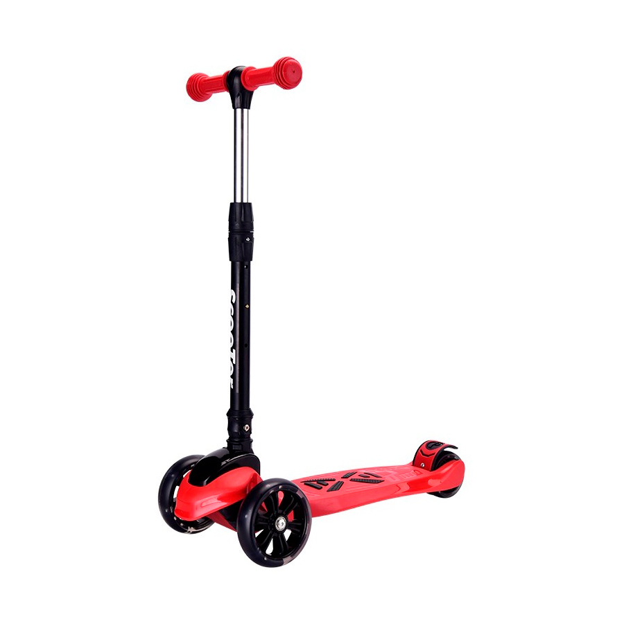 Дитячий триколісний самокат Scooter 1818: Потужність, стійкість та впевнений рух,Червоний
