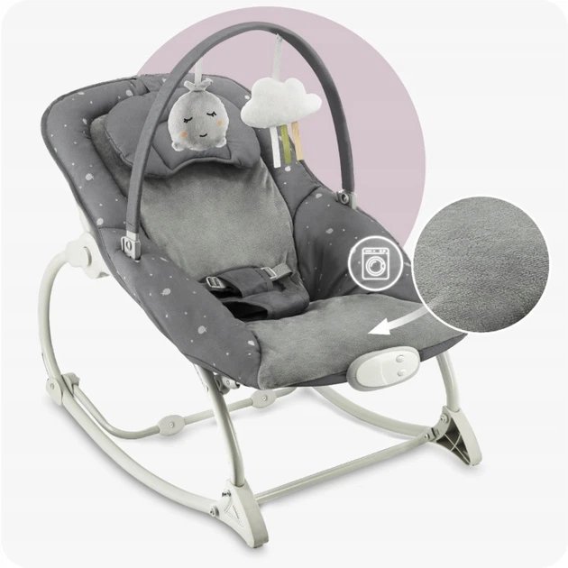 КРІСЛО-ГОЙДАЛКА MoMi LAPIS (DARK GREY)
