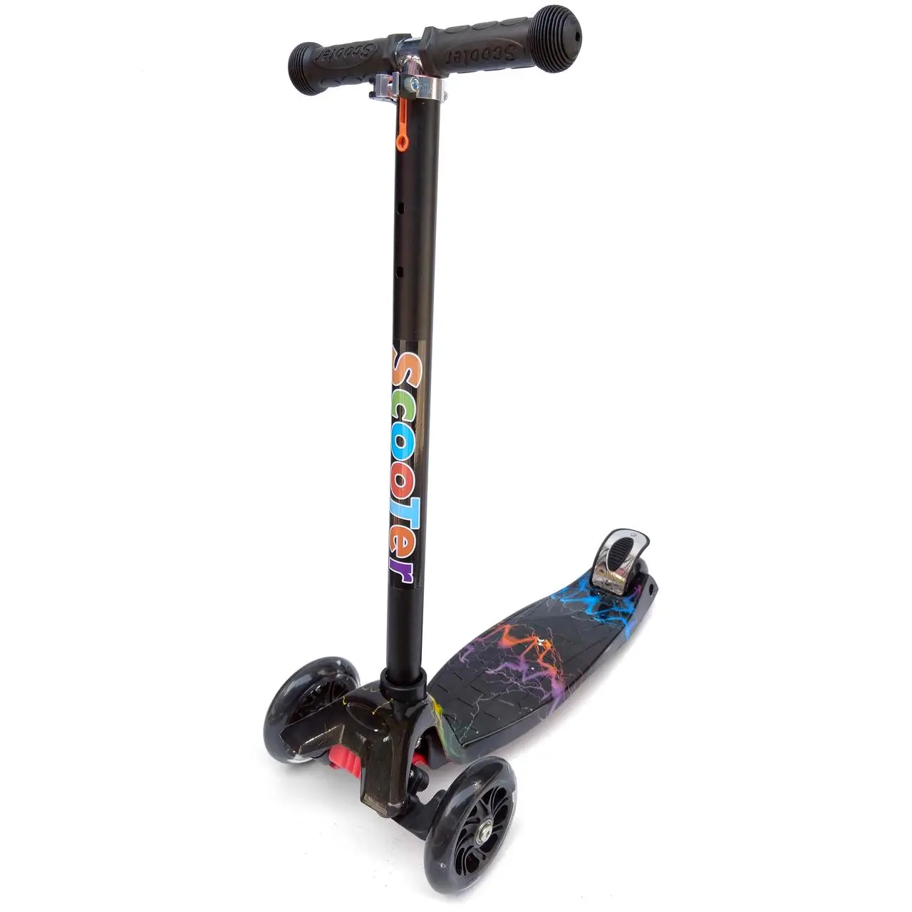 Дитячий триколісний самокат Scooter 072S: Ультралегкість та впевнений хід,Блискавка
