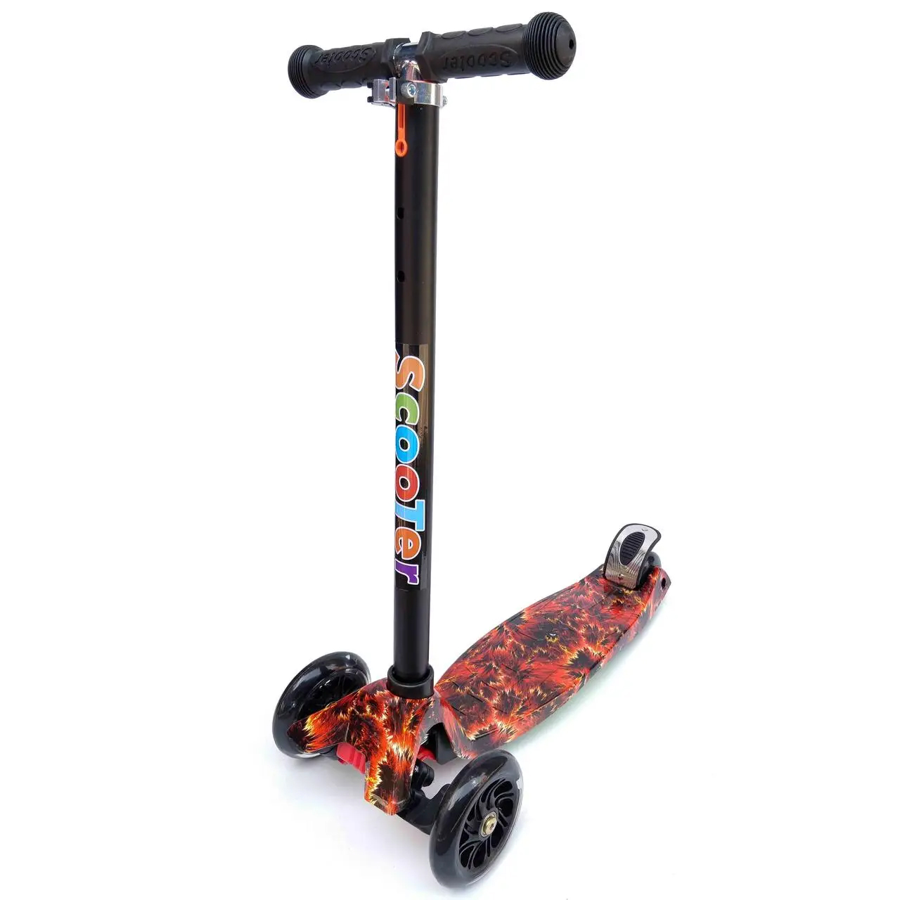 Дитячий триколісний самокат Scooter 072S: Ультралегкість та впевнений хід, Полум'я