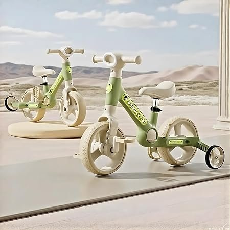 Дитячий велосипед-біговел 2 в 1 Q-188 із рамою з нейлонового скловолокна),Зелений