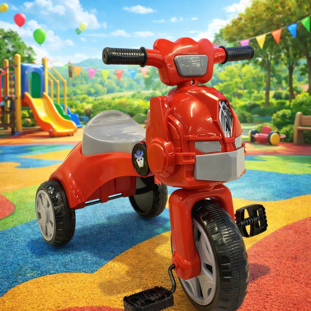 Дитячий триколісний велосипед-трансформер FD-19 Baby Tricycle,Червоний