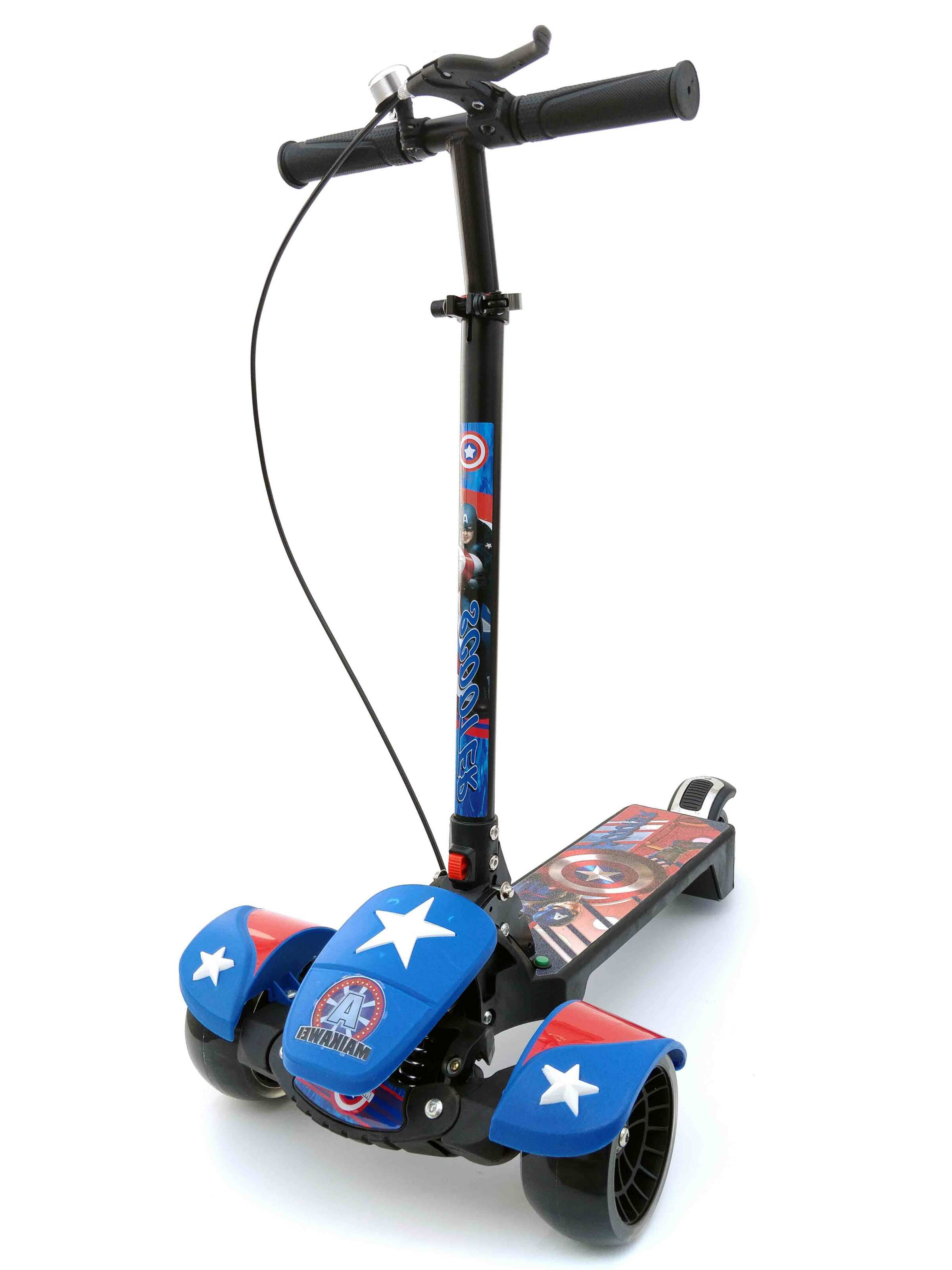 Триколісний самокат Scooter «Месники: Капітан Америка» 119: Сила та стиль супергероя,Синій