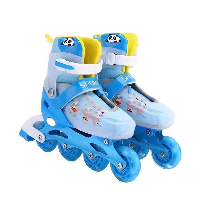 Роликові ковзани розсувні A-607AS, M(35-38)  із міцною алюмінієвою рамою,Блакитні