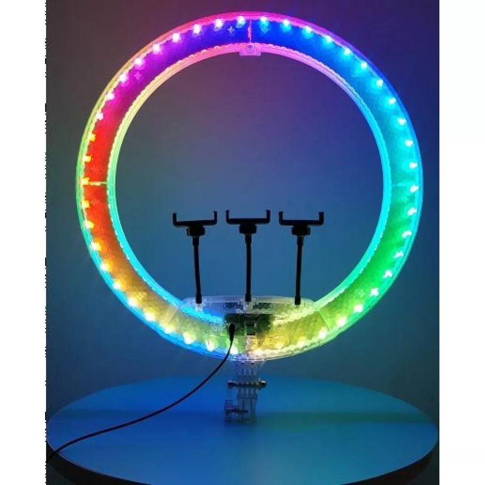 Професійна кільцева LED лампа 3D-56 RGB 56 см — безмежні можливості для креативного освітлення