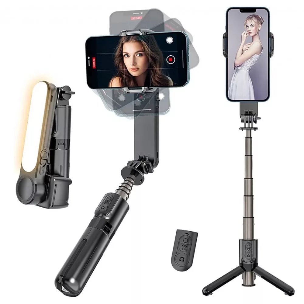 Стабілізатор для смартфона Q09 0.70 м — професійна стабілізація та ідеальне світло для зйомки