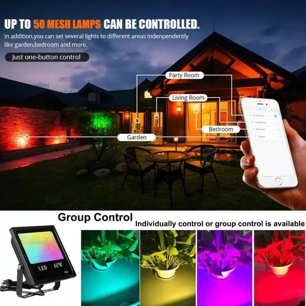 Світлодіодний RGB-освітлювач 60 Вт — сучасне студійне світло з керуванням через смартфон