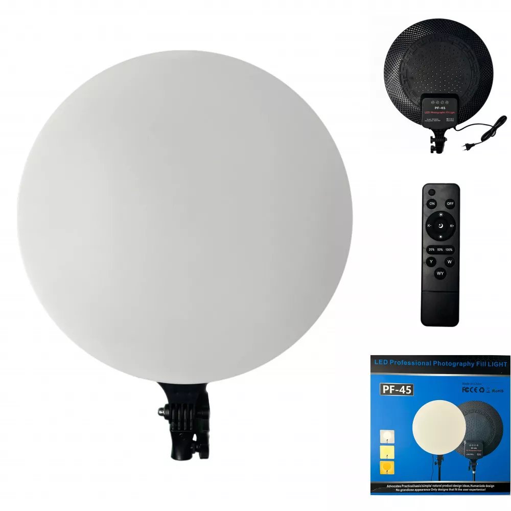 Кільцева LED-лампа PF45 — велике та потужне світло для професійних задач