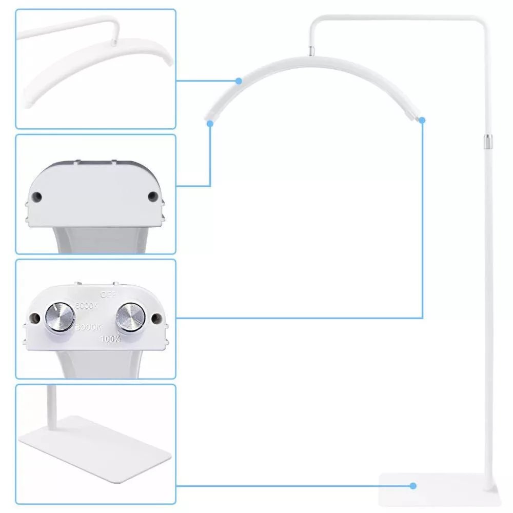 Бестіньова LED-лампа HD-M8 X PRO (70x20 см) — професійне освітлення у білому кольорі для студійної роботи