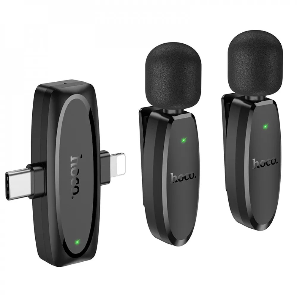 Бездротовий мікрофонний комплект Hoco L15 Dual-mic — професійний звук для будь-яких пристроїв