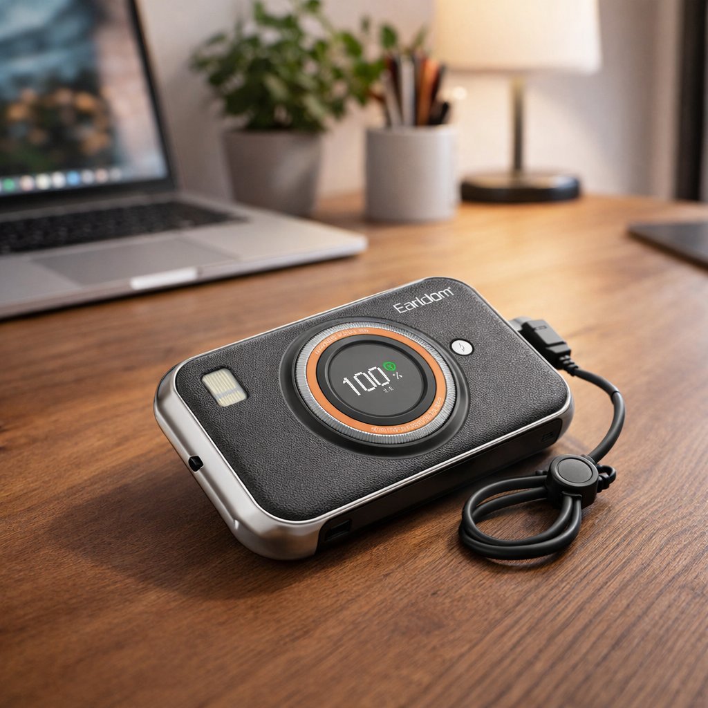 Повербанк Earldom ET-PD56 10000 mAh — надійність та стиль у чорному корпусі