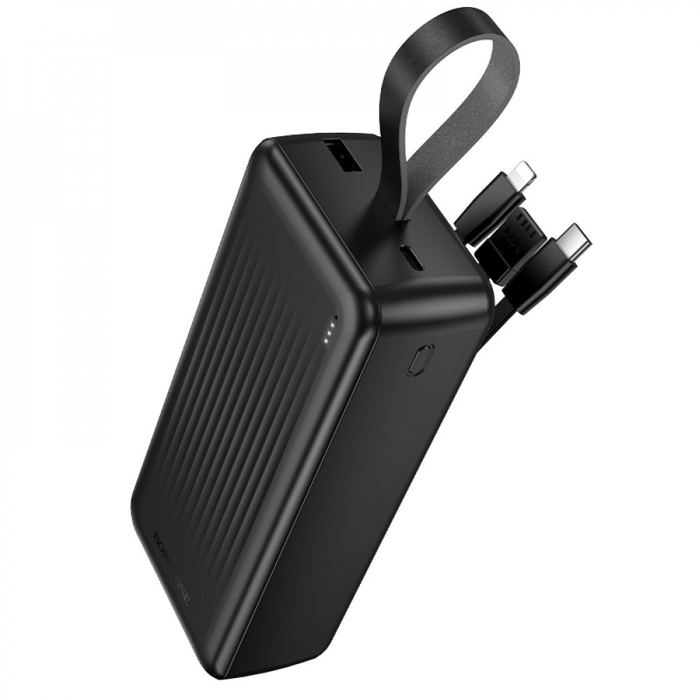 Повербанк Borofone BJ79B 30000 mAh — максимальна автономність із вбудованими кабелями