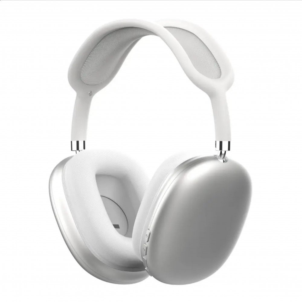 Bluetooth-навушники Max — стиль та комфорт у сріблястому виконанні