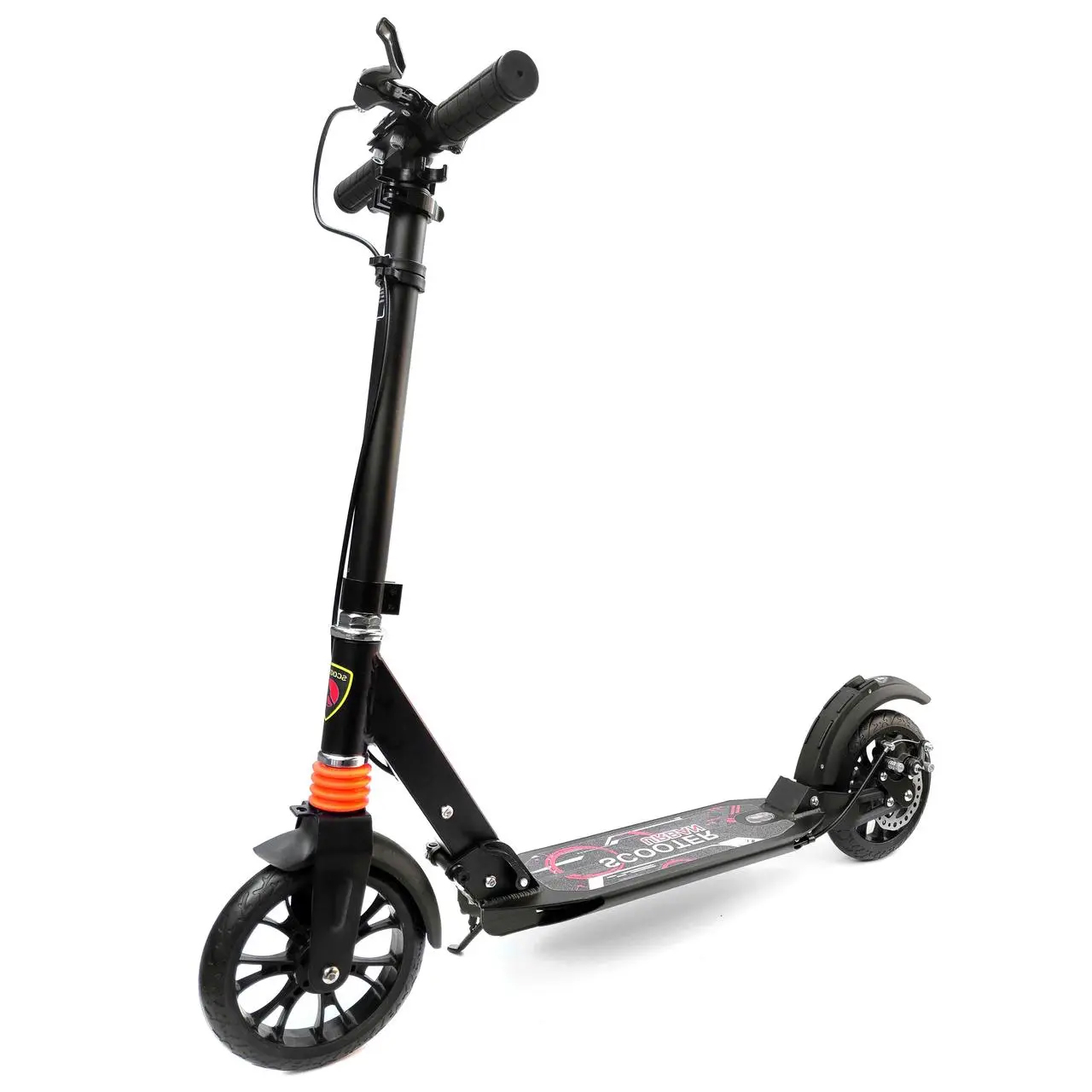 Міський двоколісний самокат Scooter 117: Поєднання швидкості, комфорту та безкомпромісної безпеки,Чорний