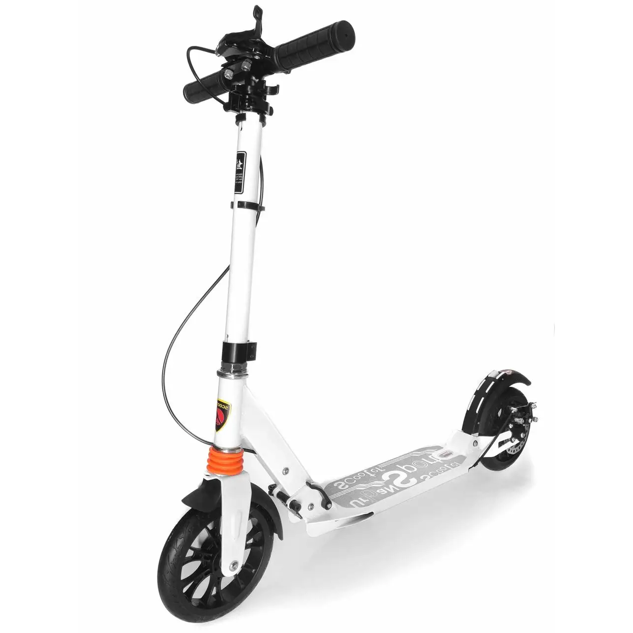 Міський двоколісний самокат Scooter 117: Поєднання швидкості, комфорту та безкомпромісної безпеки,Білий