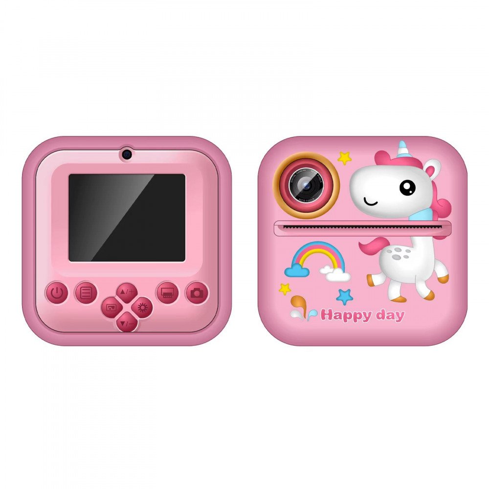 Дитячий фотоапарат з моментальним друком Kids Print Camera S2 — творчість та розваги у кожному кадрі (Unicorn Pink)