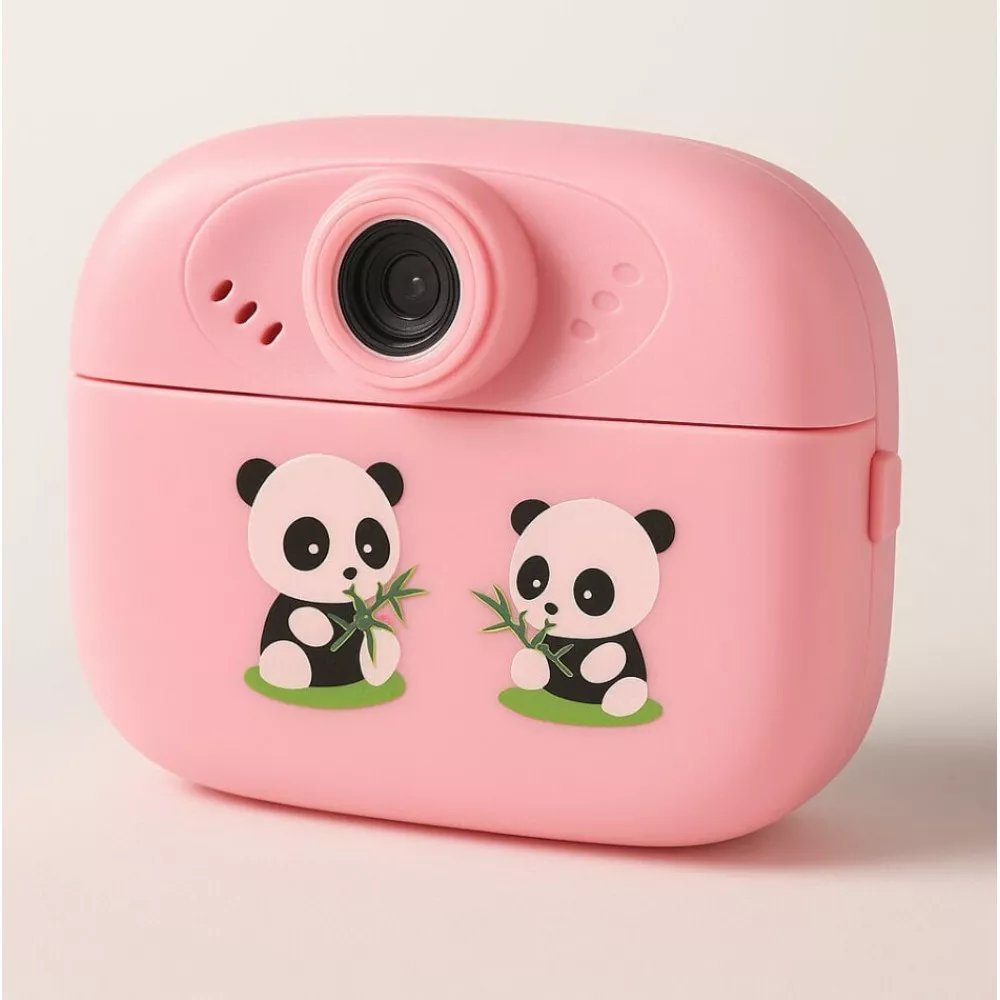 Дитячий фотоапарат Y80 — стильний та веселий супутник для юних фотографів (Panda Pink)