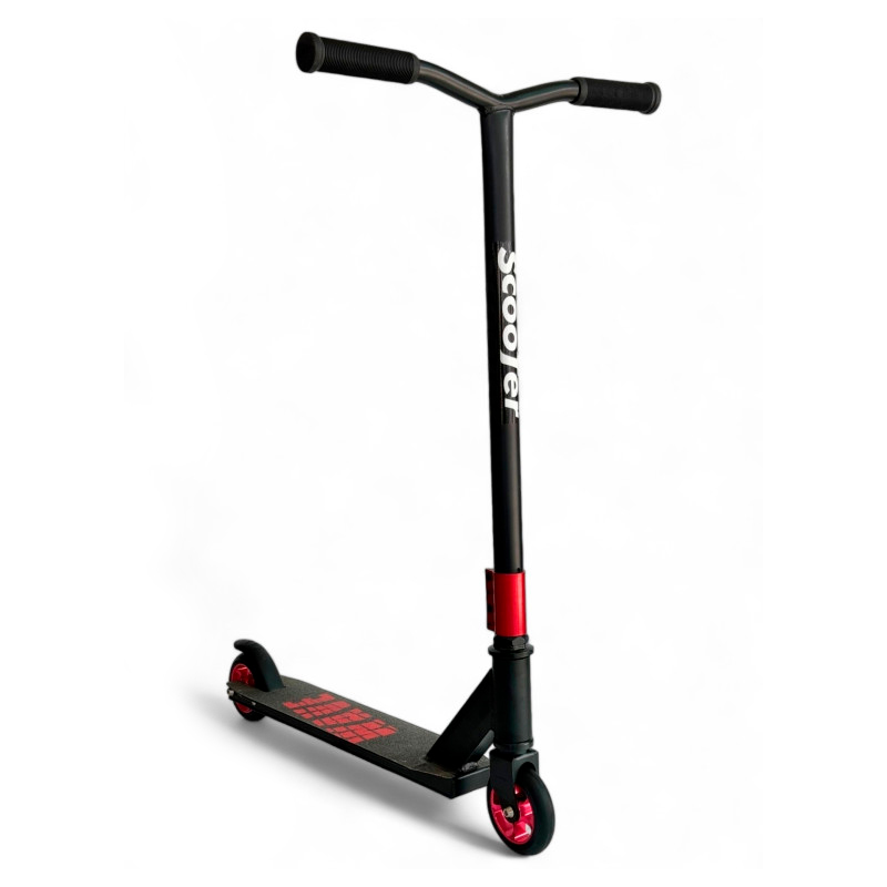 Трюковий самокат Scooter Wave 052X: Надійність алюмінієвих дисків для впевнених стрибків,Червоний