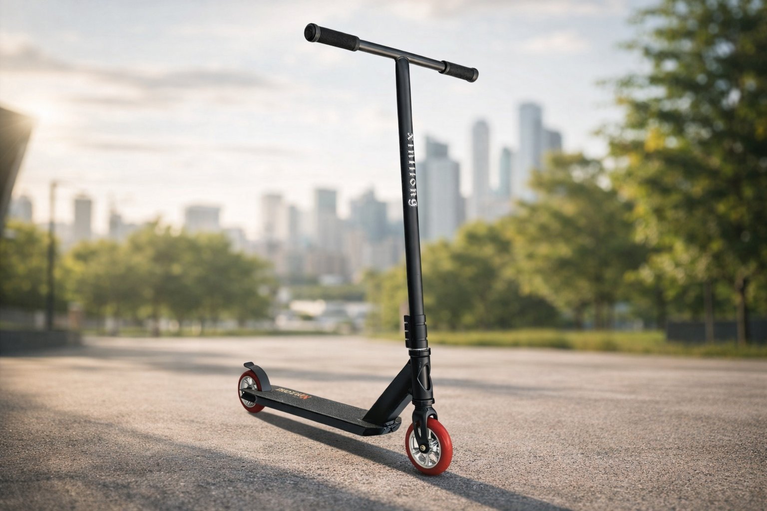 Трюковий самокат Scooter Xinlilong High 02A: Професійна компресія HIC та подовжене кермо,Чорний