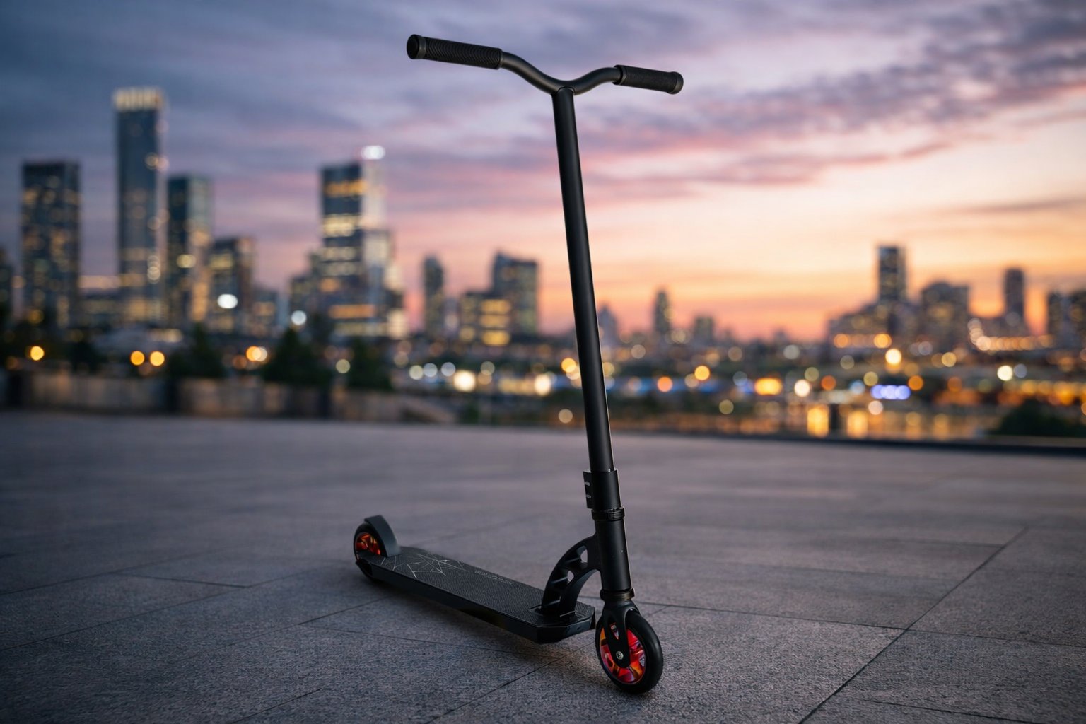 Трюковий самокат Scooter Spider CS-005P: Професійна компресія HIC та посилена стійкість,Чорний