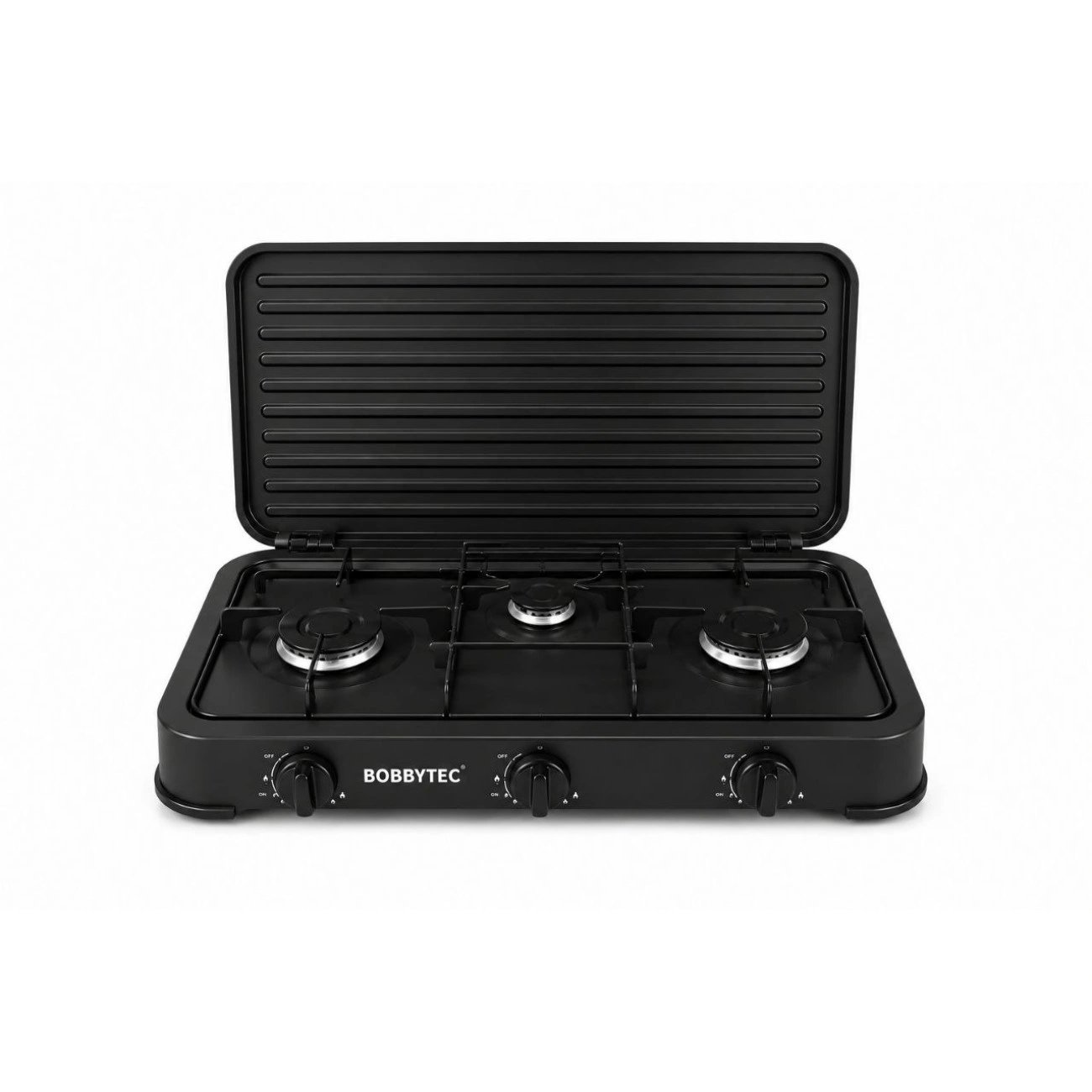 Газова плита BOBBYTEC 2855 Deluxe: Функціональність на три конфорки