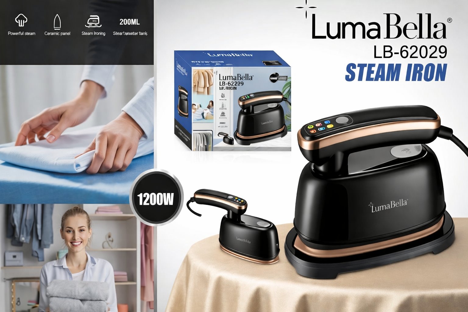 Праска LumaBella LB 62029: Компактна майстерність та цифровий контроль