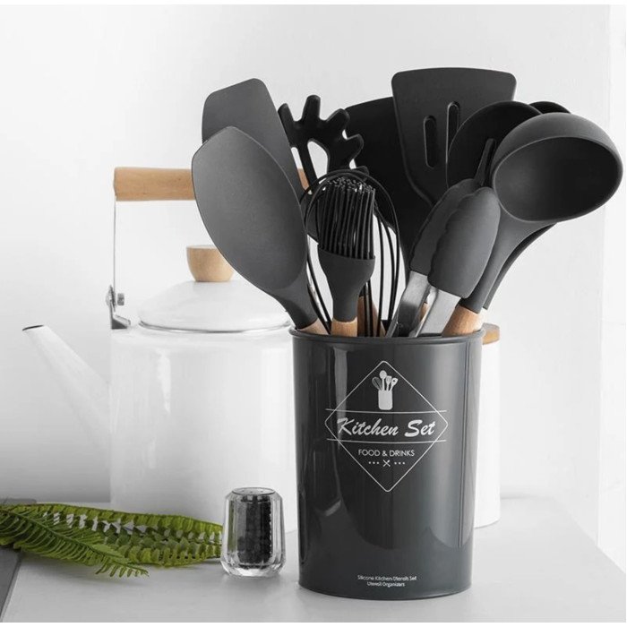 Набір кухонного приладдя Kitchen Set mini (12 предметів, сірий)