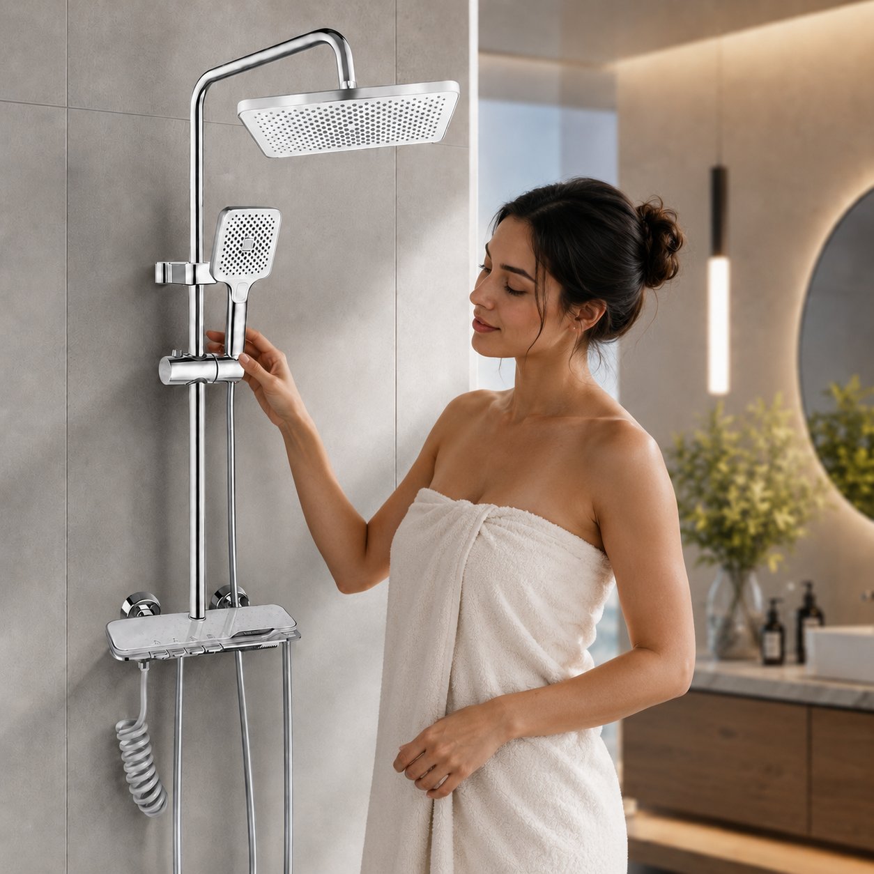 Душова система зі змішувачем Faucet CRH-8916 (Хром)