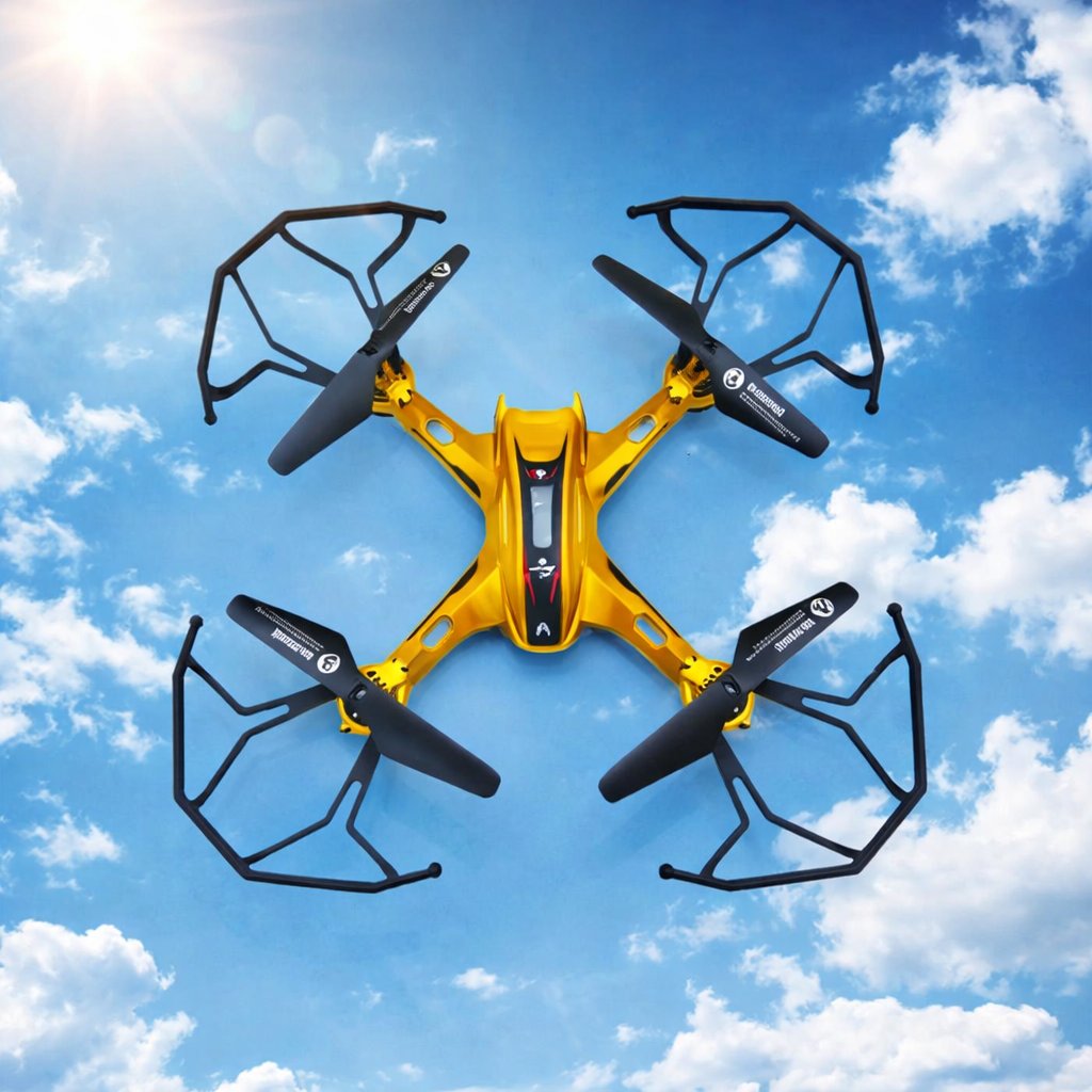Радіокерований квадрокоптер (Sky Phantom CH090) — Wi-Fi камера, пульт, золотий