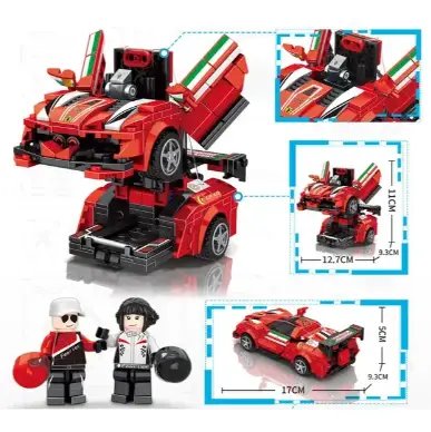 Конструктор «Суперкар Ferrari 2 в 1» — стильний спорткар та потужний трансформер