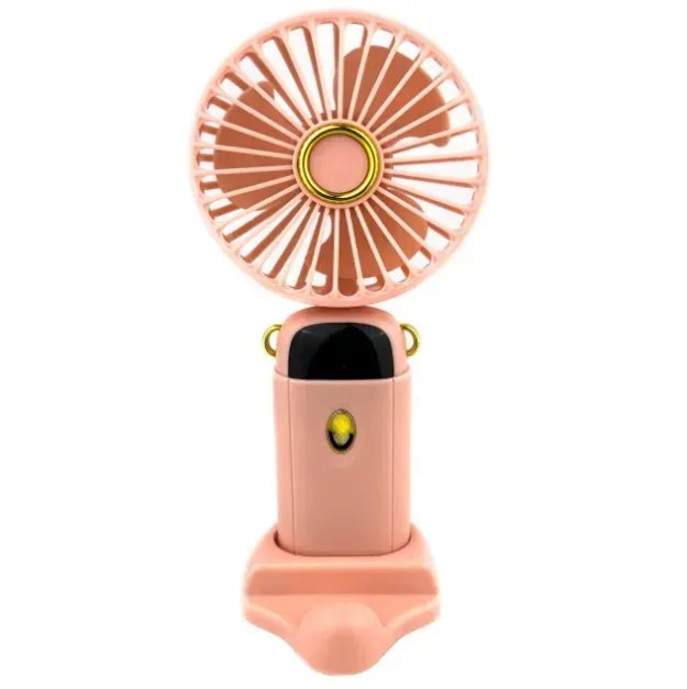 Портативний вентилятор «Mini Fan» із підставкою для телефона,Персиковий