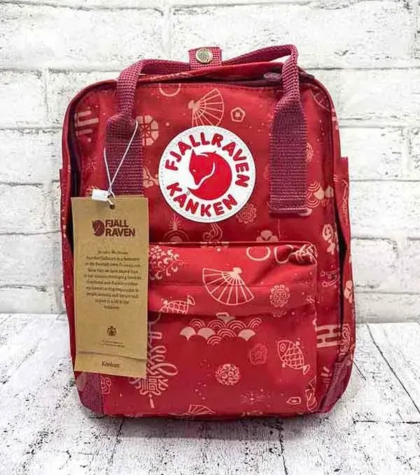 Компактний рюкзак-трансформер Fjallraven Kanken Mini 7л (27х21х10 см) – Червоний