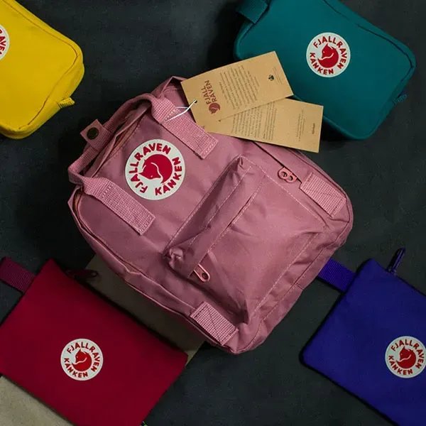 Компактний рюкзак-трансформер Fjallraven Kanken Mini 7л (27х21х10 см) – Пудровий