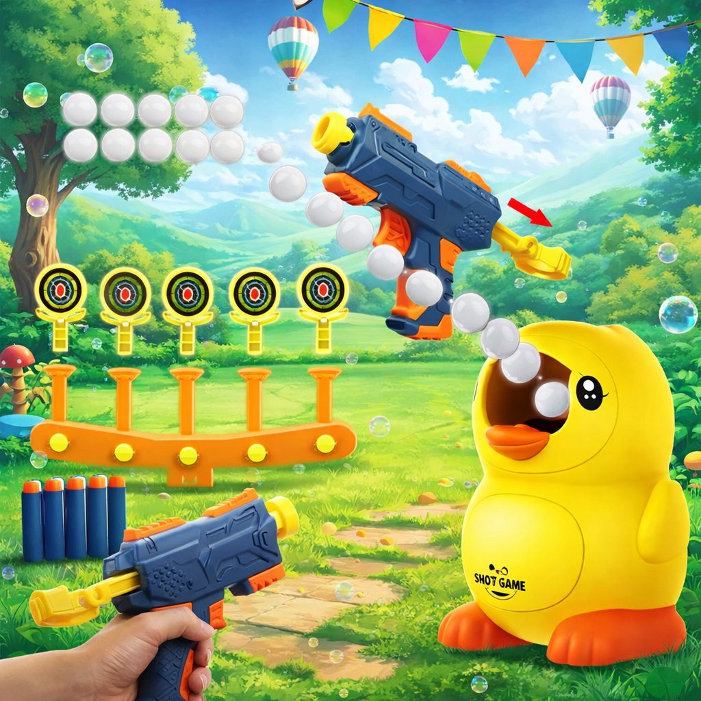 Тир повітряний Shot Game «Курчатко» — дитячий ігровий набір із пістолетом та мішенями