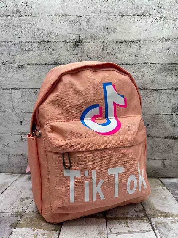 Модний дитячий рюкзак TikTok у ніжному пудровому кольорі