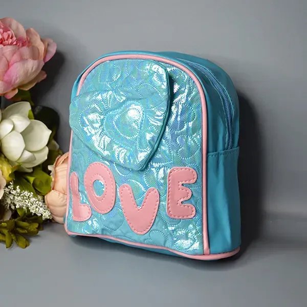 Дитячий перламутровий рюкзак LOVE блакитний