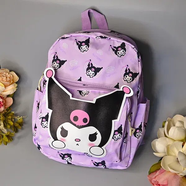 Бузковий дитячий рюкзак Kuromi з двома відділеннями