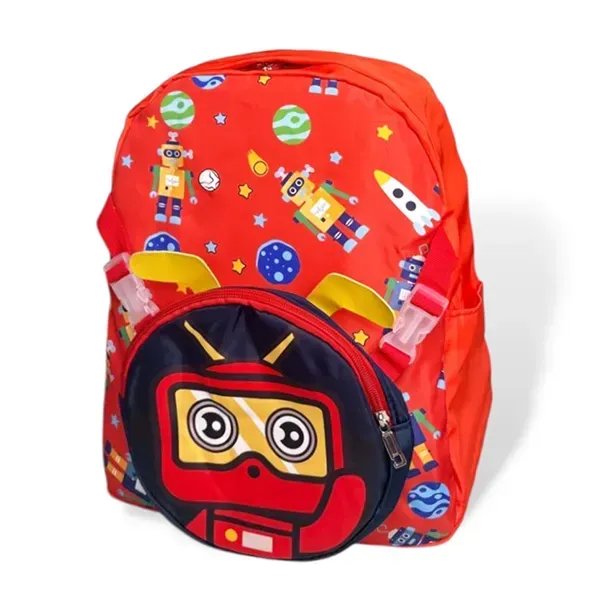Червоний дитячий рюкзак Робот,34x26x12 см