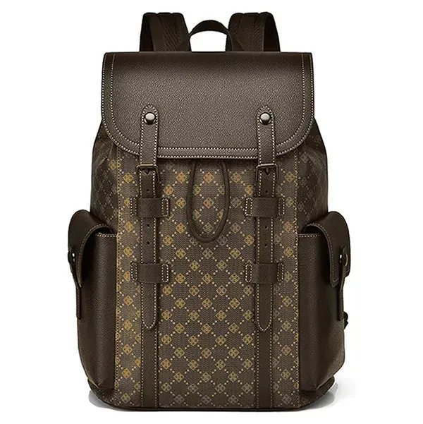Коричневий міський рюкзак-портфель Justpack водостійкий для навчання та подорожей