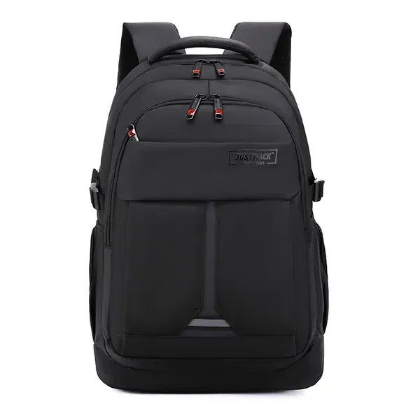 Чорний міський універсальний рюкзак Justpack з ортопедичною спинкою для ноутбука до 17 дюймів
